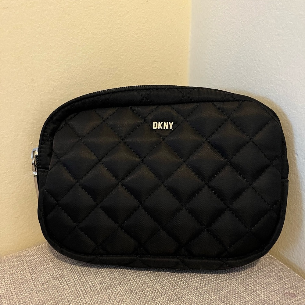 DKNY Black Quilted Pouch